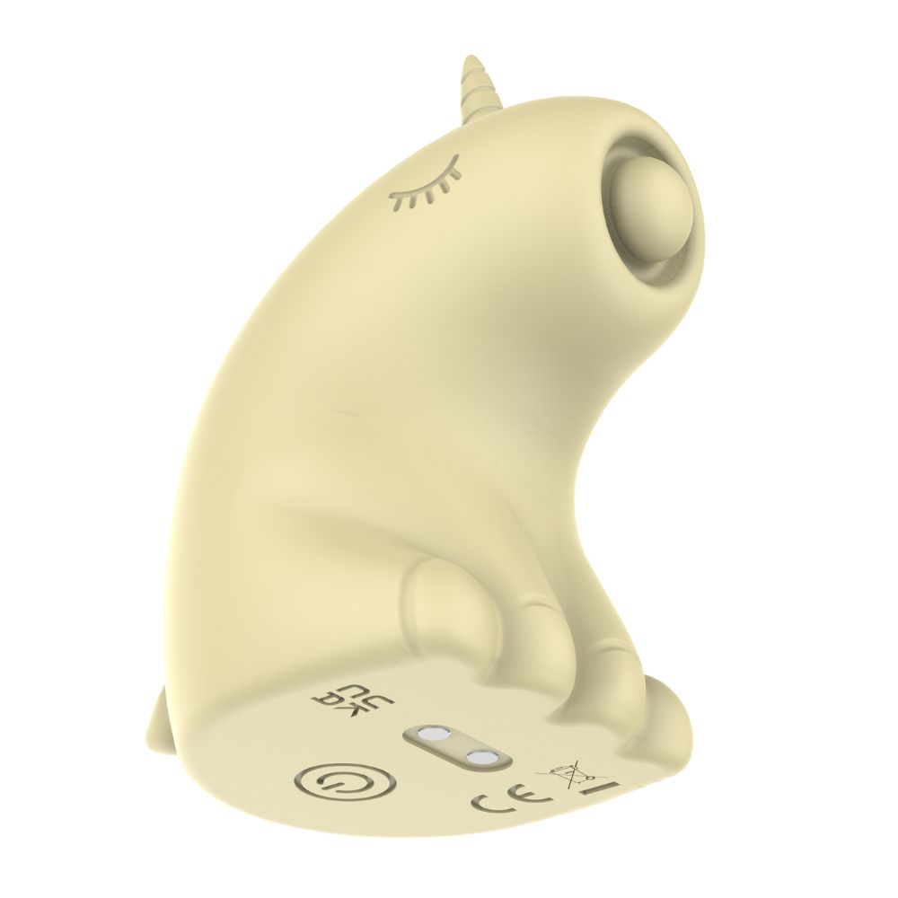 Різне - Стимулятор клітора з пульсацією UNIVIBE Єдиноріг, 5 режимів, жовтий 8