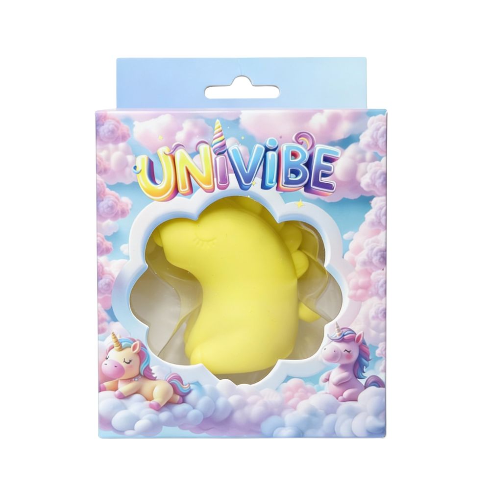 Різне - Стимулятор клітора з пульсацією UNIVIBE Єдиноріг, 5 режимів, жовтий 1
