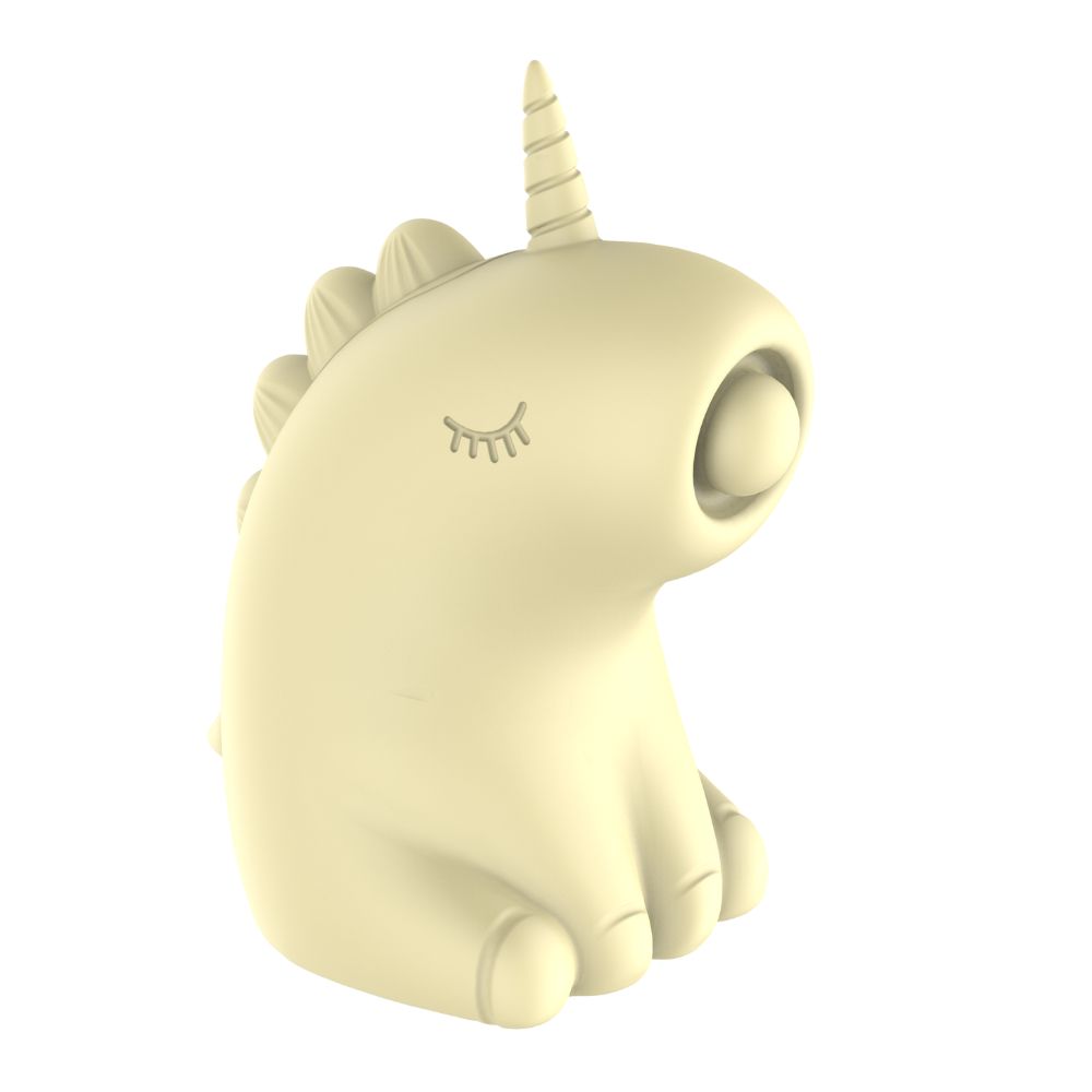 Різне - Стимулятор клітора з пульсацією UNIVIBE Єдиноріг, 5 режимів, жовтий 9