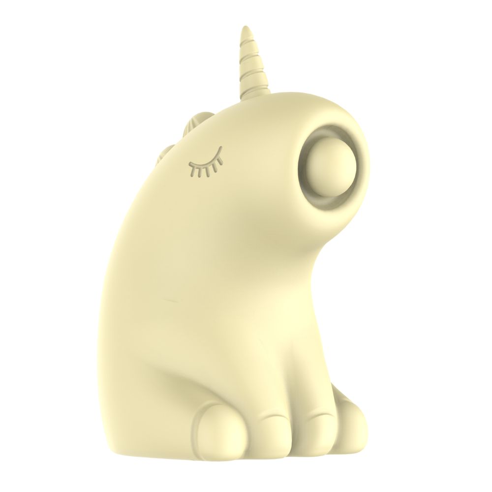 Різне - Стимулятор клітора з пульсацією UNIVIBE Єдиноріг, 5 режимів, жовтий 10