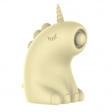 Стимулятор клітора з пульсацією UNIVIBE Єдиноріг, 5 режимів, жовтий