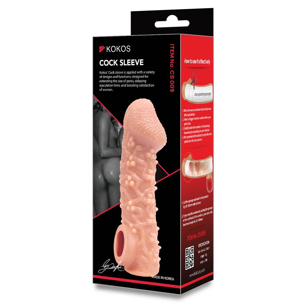 Эрекционные кольца без вибрации - Насадка на член Kokos Cock Sleeve CS 009 M 5