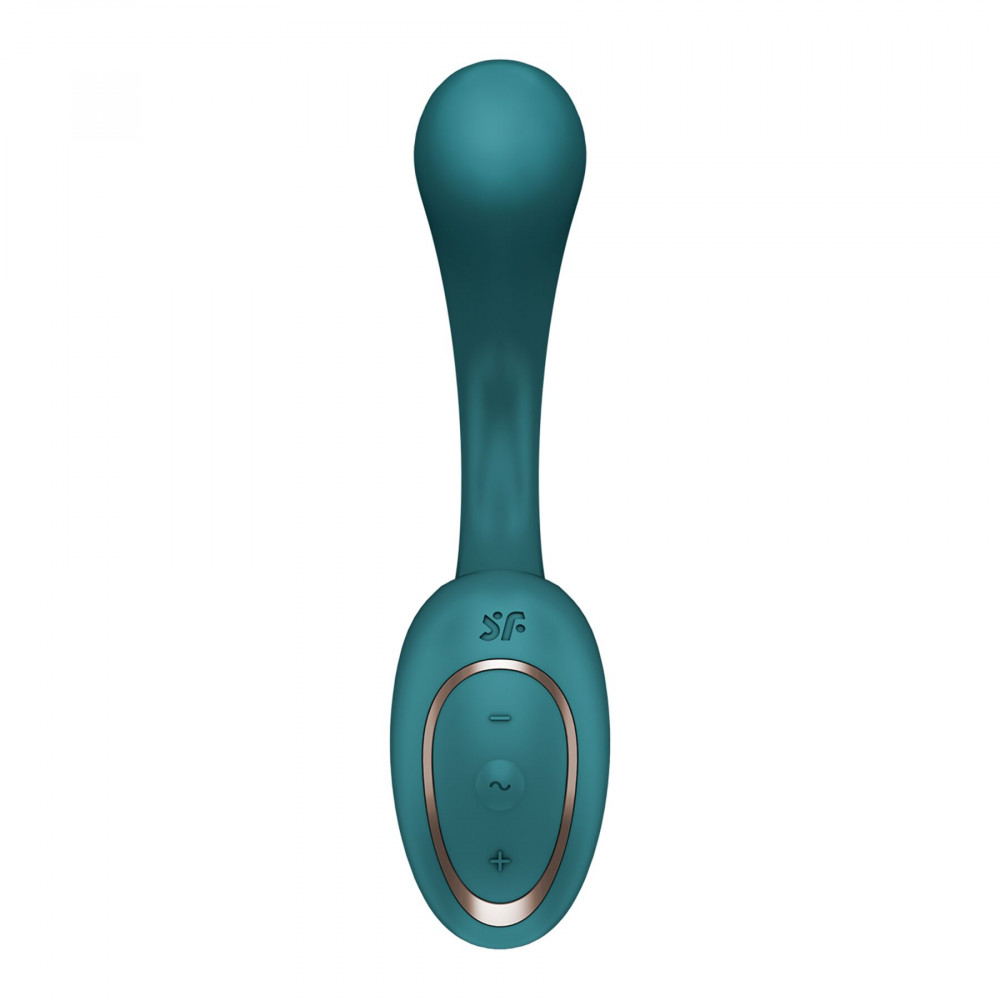 Вибратор-кролик - Вагинально-клиторальный вибратор Satisfyer G for Goddess 2 Bottle Green, 2 мотора 2