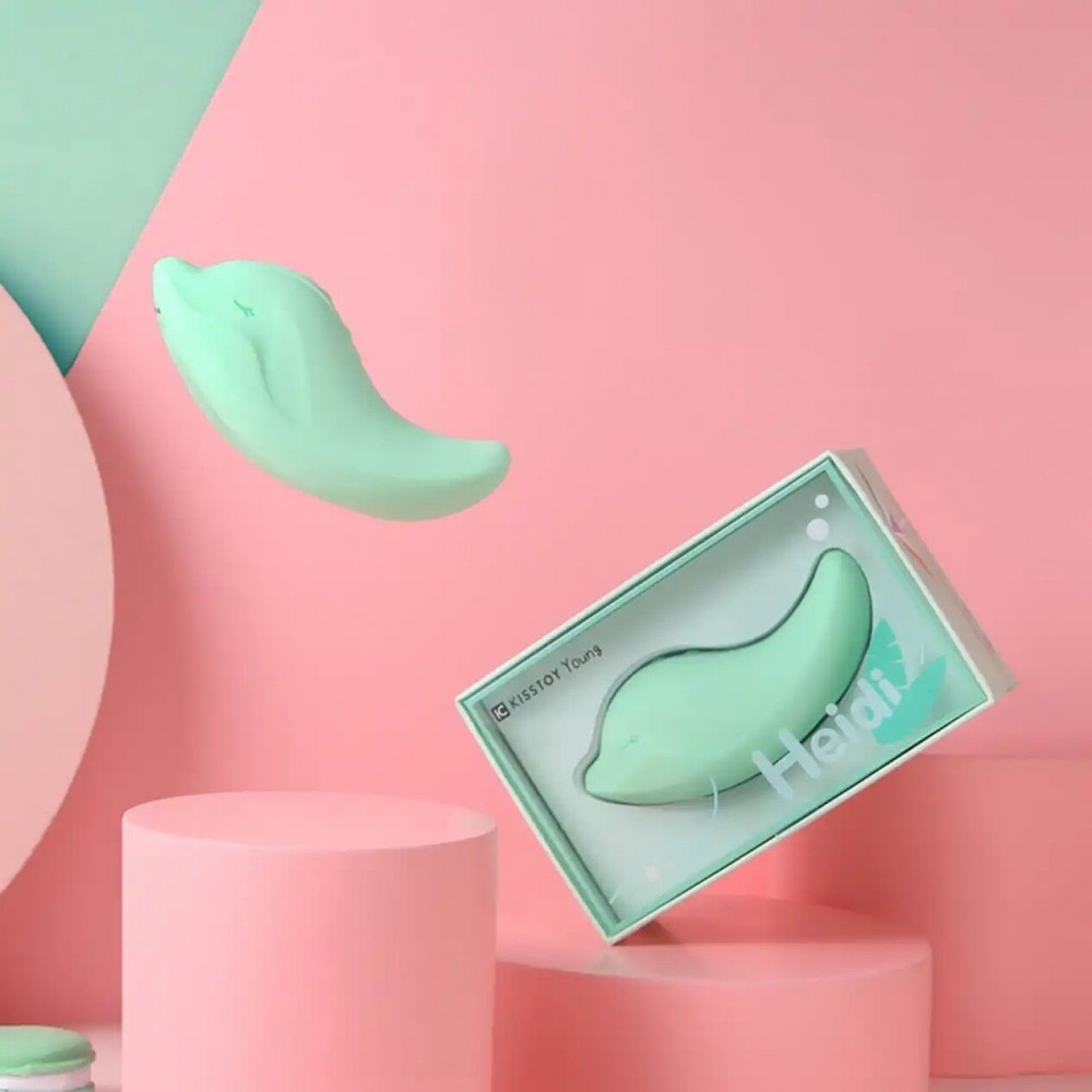 Вибропули и мини-вибраторы - Вибратор и клиторальный стимулятор KISSTOY Heidi Green 4