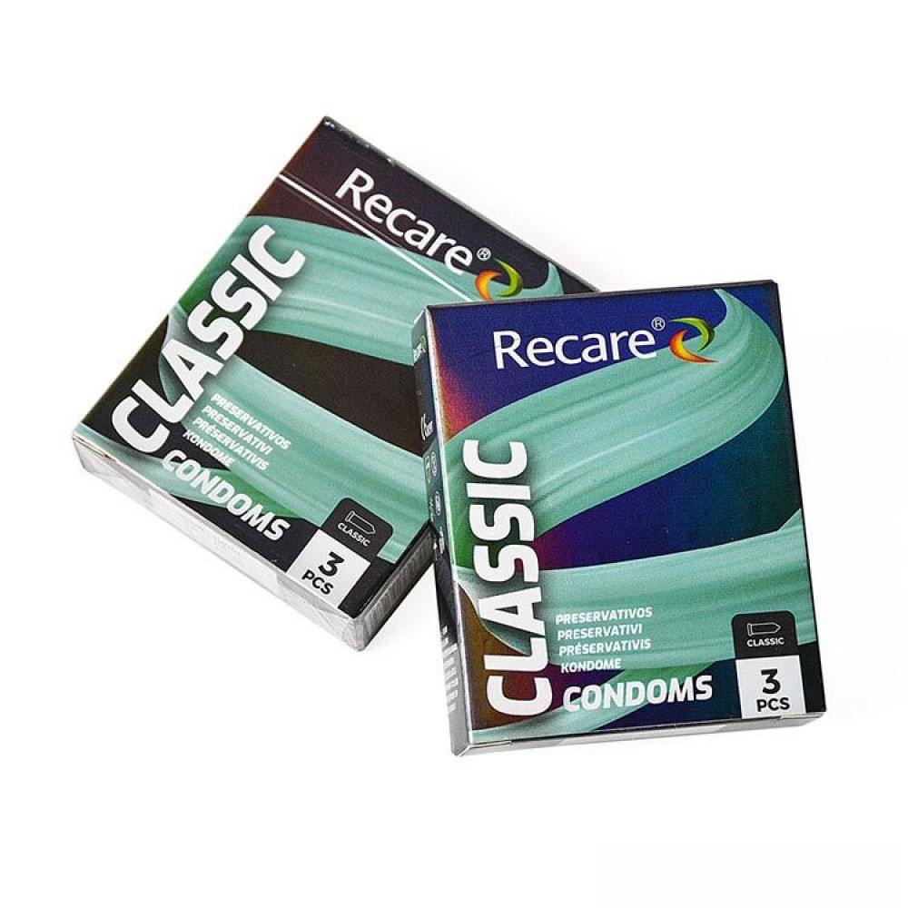 Презервативы - Презервативы Holographic Recare Classic Condoms 3 шт, классические 2
