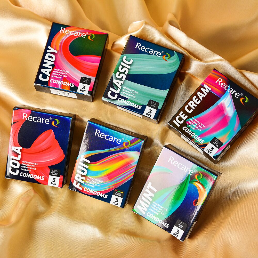 Презервативы - Презервативы Holographic Recare Classic Condoms 3 шт, классические 6