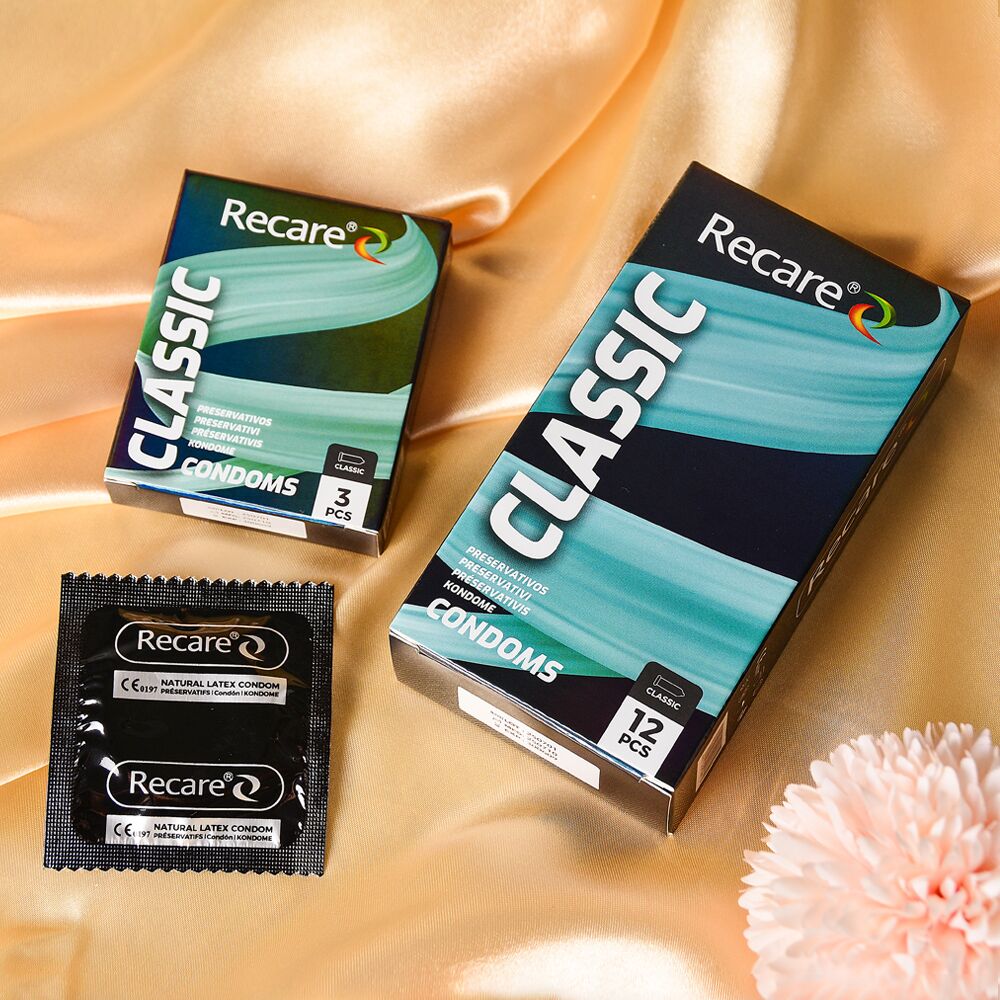 Презервативы - Презервативы Holographic Recare Classic Condoms 3 шт, классические 5