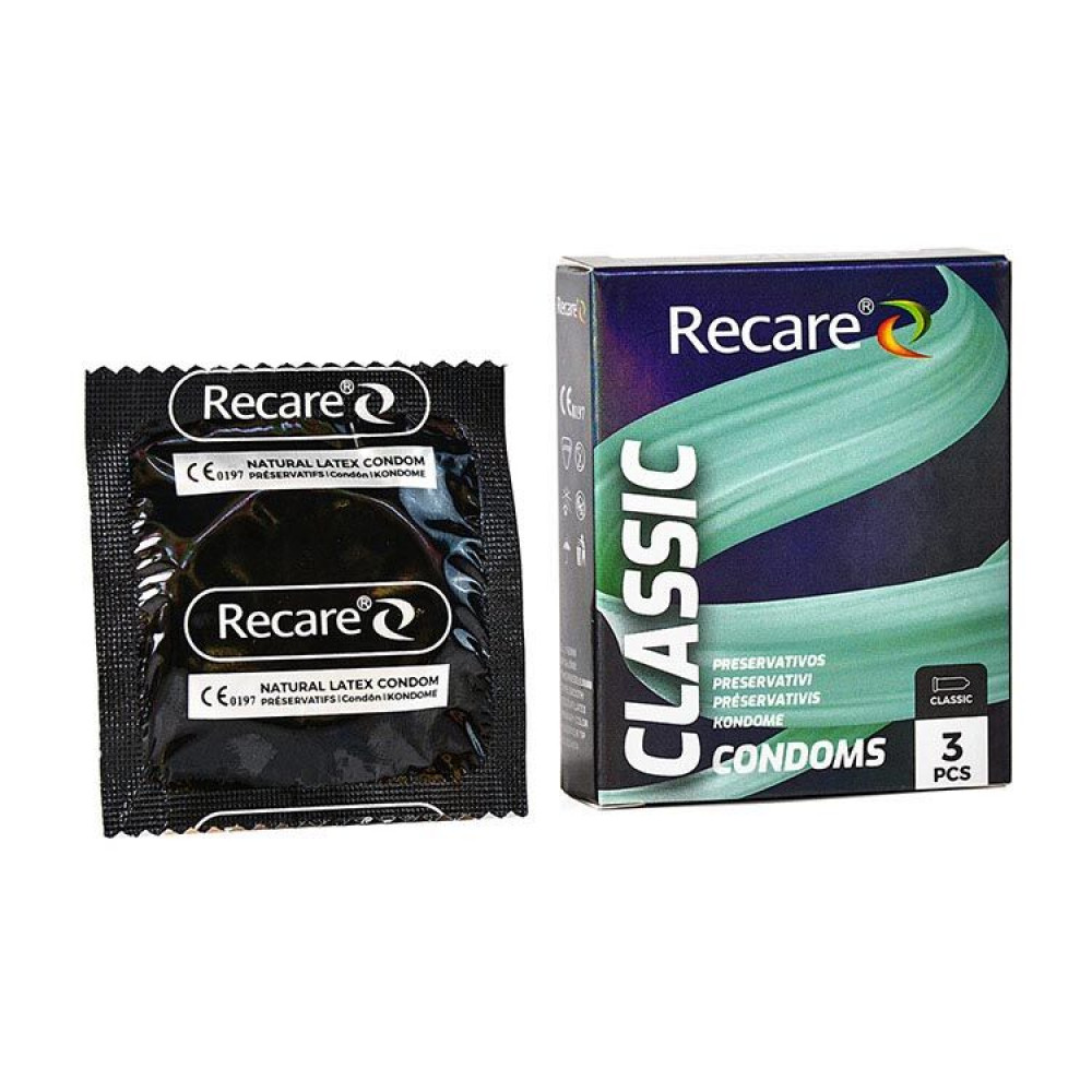 Презервативы - Презервативы Holographic Recare Classic Condoms 3 шт, классические