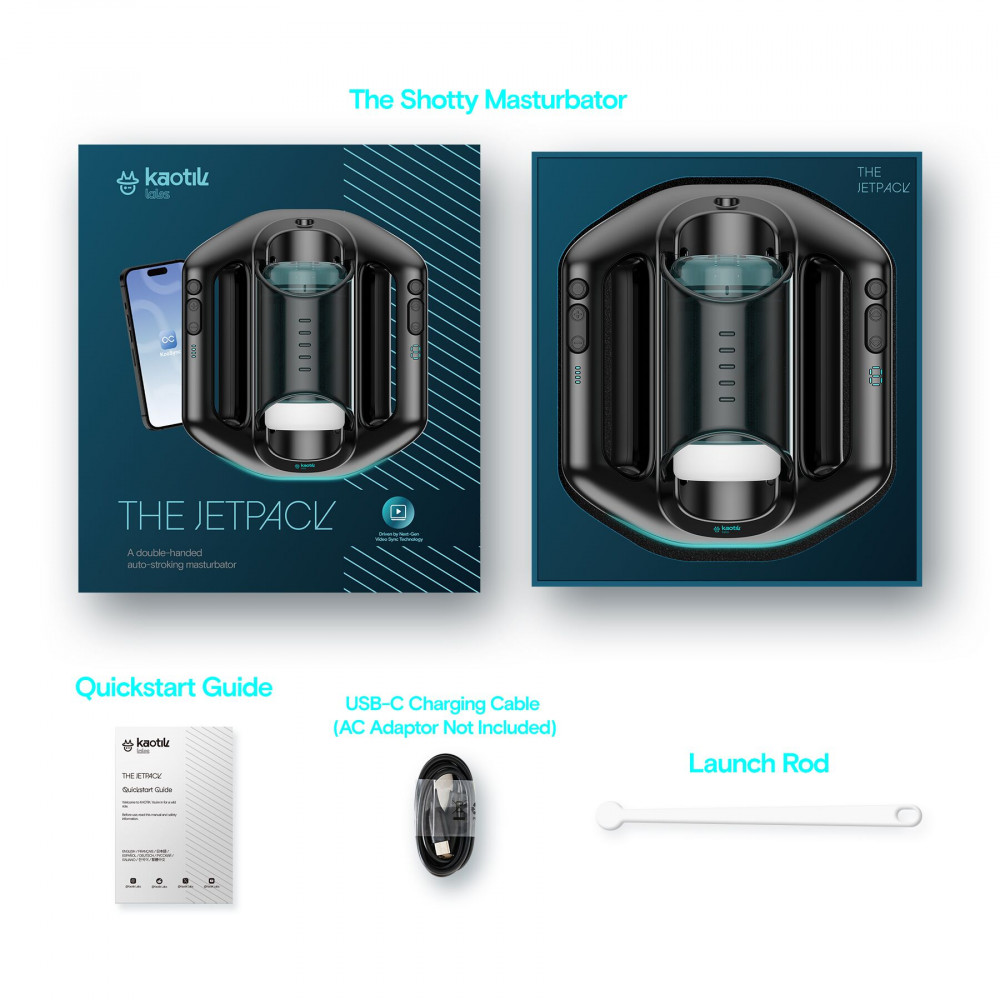 Мастурбаторы с вибрацией - Смарт-мастурбатор Kaotik Labs The Jetpack, режим edging, очень мощный, имитация фрикций 6