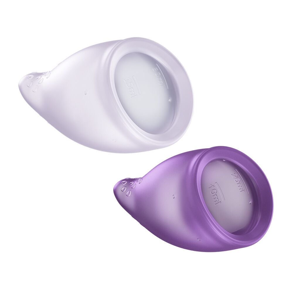 Менструальні чаші - Набір менструальних чаш Fun Factory FUN CUP EXPLORE KIT, 2 шт, Multicolored Violet, об’єми 20 та 30 мл 2