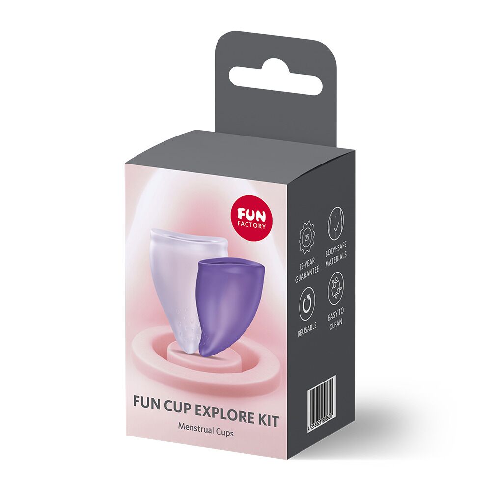 Менструальні чаші - Набір менструальних чаш Fun Factory FUN CUP EXPLORE KIT, 2 шт, Multicolored Violet, об’єми 20 та 30 мл 6