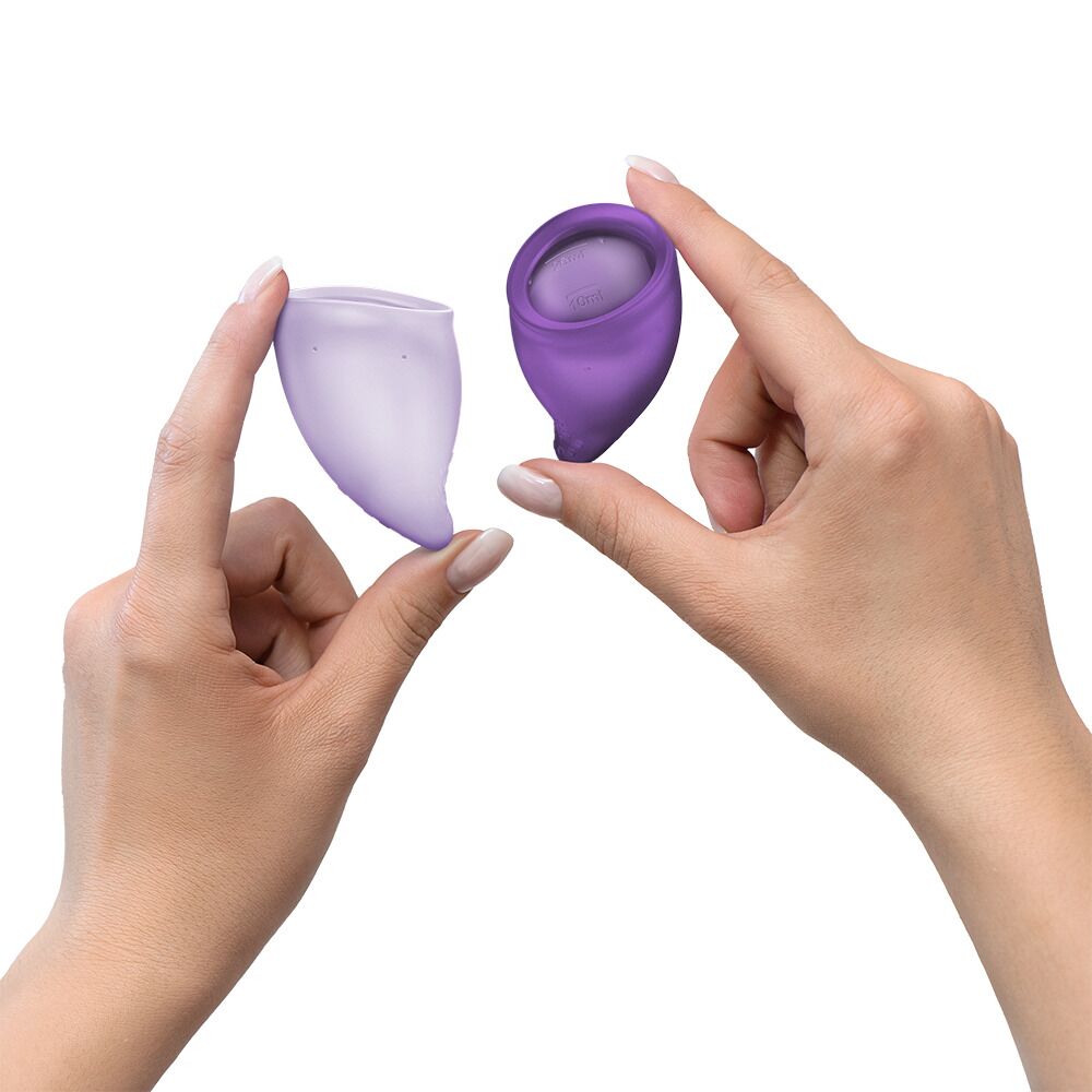 Менструальні чаші - Набір менструальних чаш Fun Factory FUN CUP EXPLORE KIT, 2 шт, Multicolored Violet, об’єми 20 та 30 мл 4