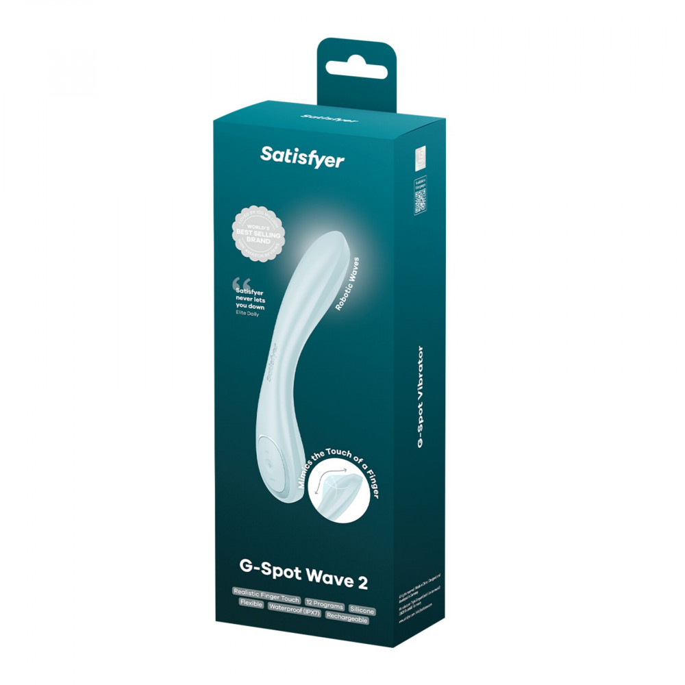 Стимулятор точки G - Вибратор Satisfyer G-Spot Wave 2 Ice Blue, имитирует прикосновение пальца 4