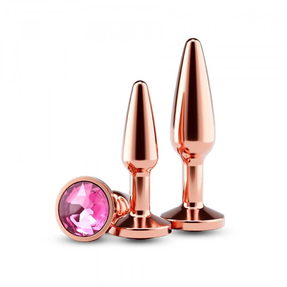 Анальные игрушки - Набор анальных пробок NS Novelties Rear Assets - Tapered Trainer Kit - Rose Gold - Pink