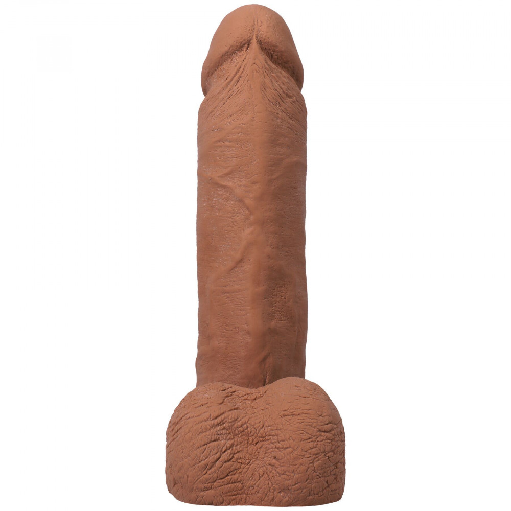 Фалоімітатор - Фалоімітатор Doc Johnson The Realistic Cock ULTRASKYN - 8 Inch with Balls Caramel 3