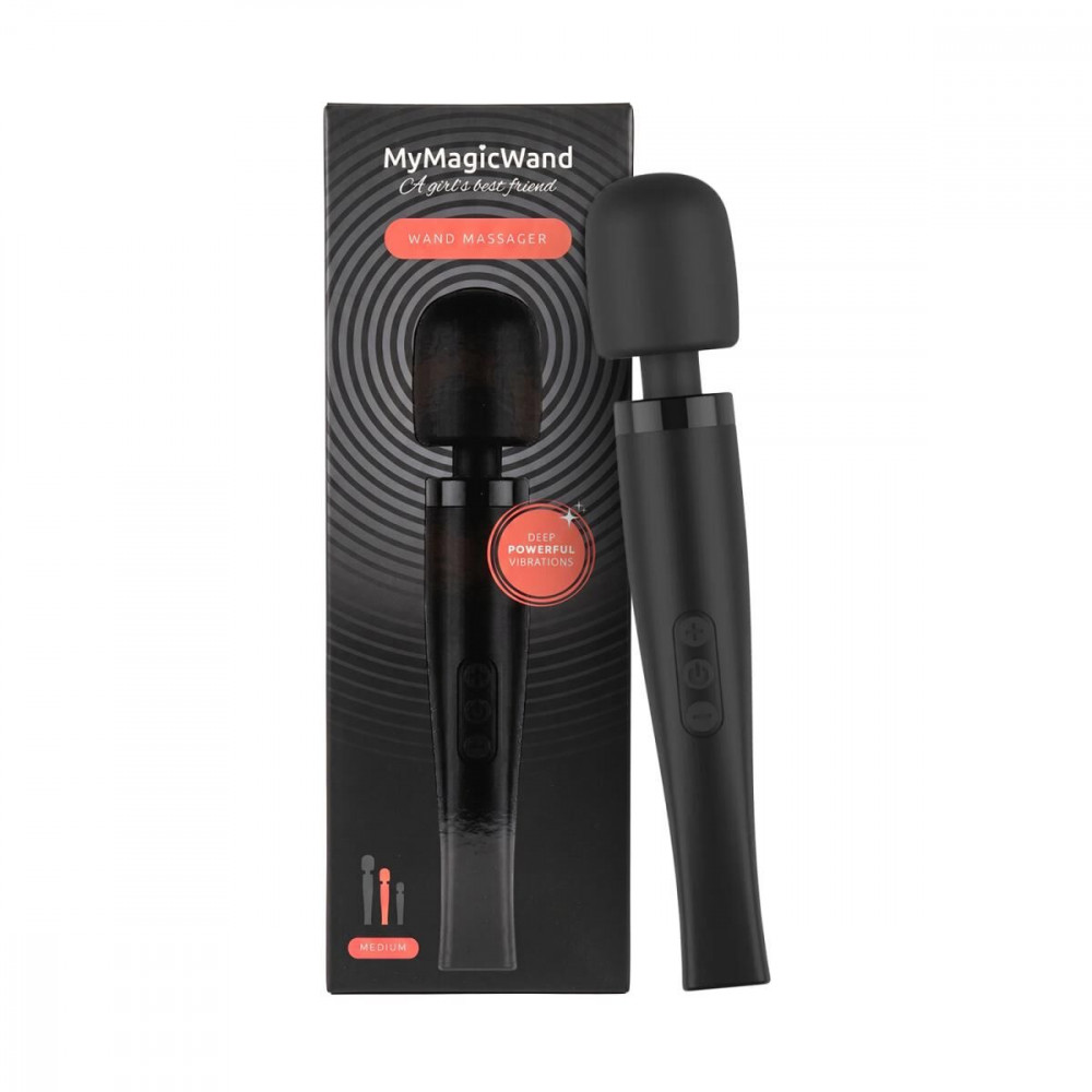 Для LGBTQ+ - Вібромасажер MyMagicWand - Wand Massger Medium Black