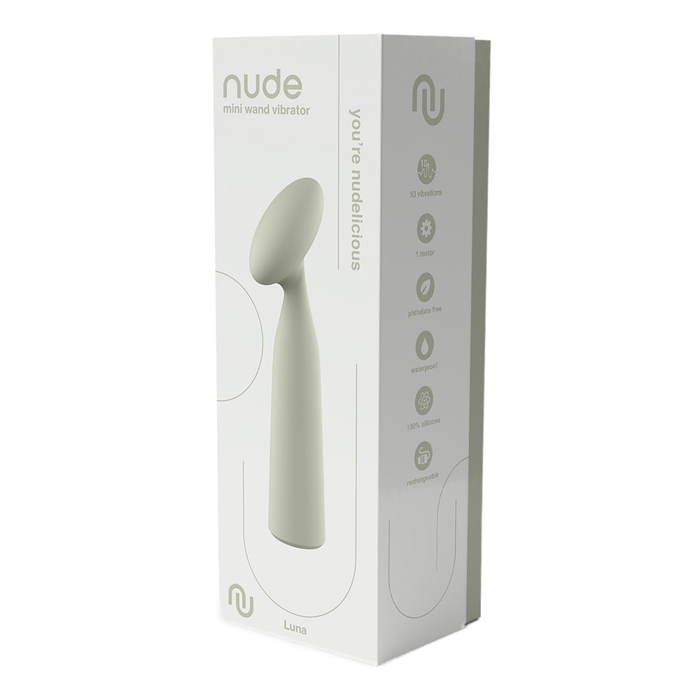  - Точечный вибратор в форме мини-микрофона NUDE LUNA, серый, 16,2 см 1