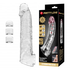 Подовжуюча насадка Pretty Love - Silas Penis Sleeve Clear, BI-026279M