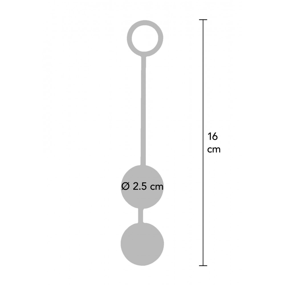 Разное - Вагинальные шарики на мягкой сцепке TOY JOY стеклянные, прозрачные 1
