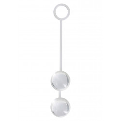 Вагинальные шарики на мягкой сцепке TOY JOY стеклянные, прозрачные