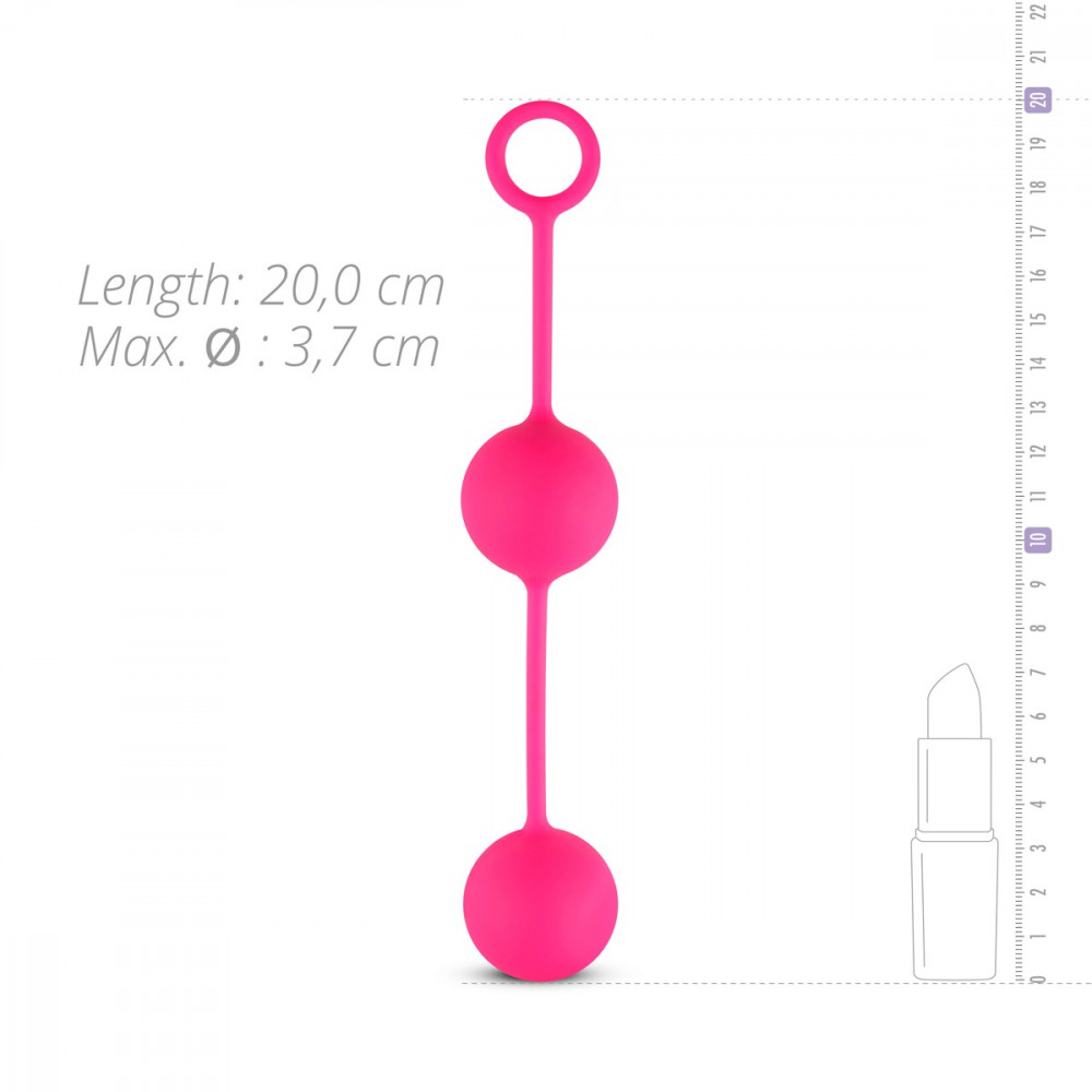 Секс игрушки - Вагинальные шарики со смещенным центром тяжести Love Balls With Counterweight - Pink 2