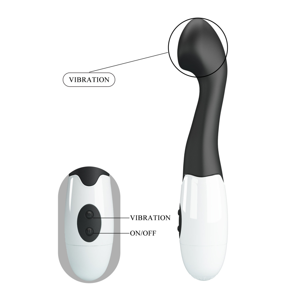 Стимулятор точки G - Вибратор для точки G PRETTY LOVE Charles черный, 17.2 х 3.1 см 7