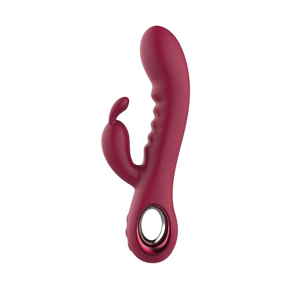  - Вибратор кролик рельефный Dream Toys Glam Rabbit Vibe, красный 1