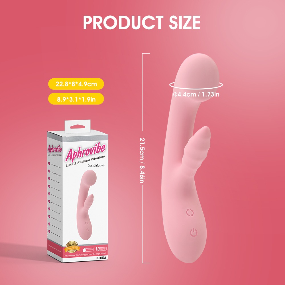 Разное - Вибратор кролик CHISA Aphrovibe The Unicorn для стимуляции точки G, розовый 7