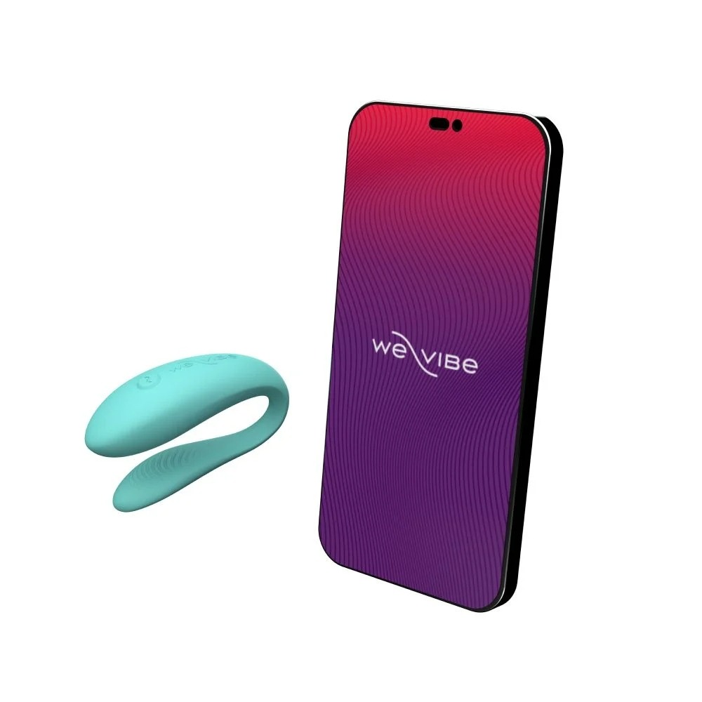 Секс игрушки - Инновационный смарт вибратор для пар Sync Lite We-Vibe, силиконовый, мятный 12
