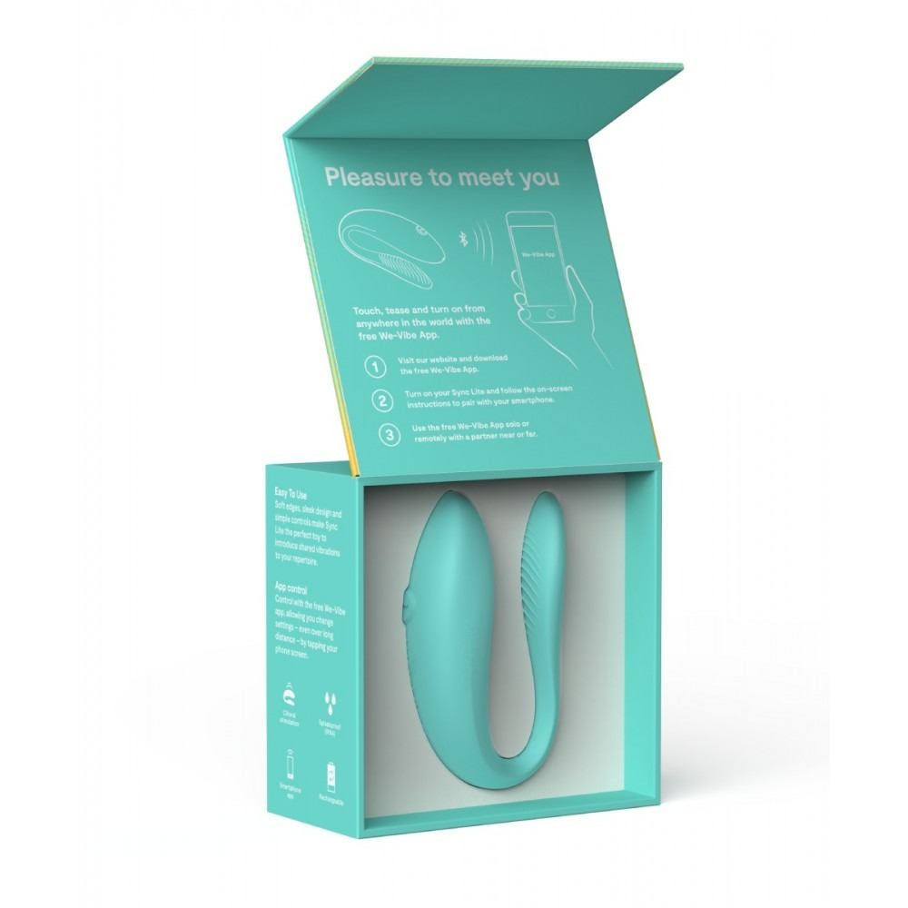 Секс игрушки - Инновационный смарт вибратор для пар Sync Lite We-Vibe, силиконовый, мятный 4