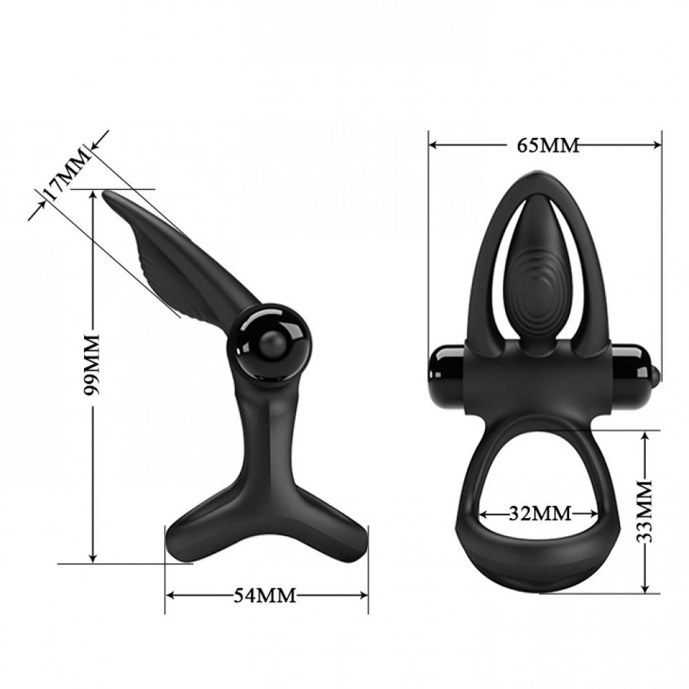 Різне - Ерекційне вібро кільце Pretty Love - Vibration Cock Ring, 10 vibration functions, BI-210306-1 7
