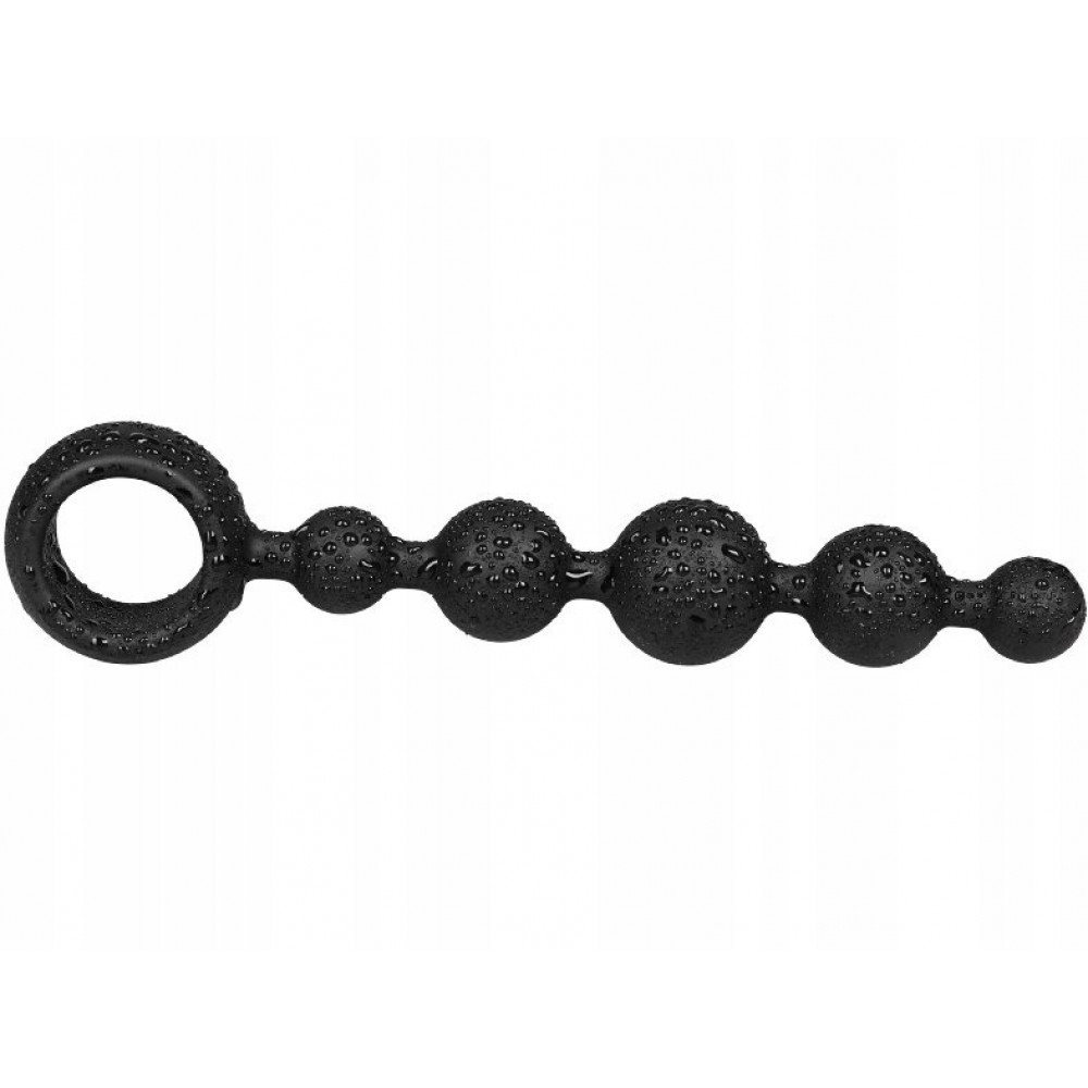Секс игрушки - Анальная цепочка Joy Division Joyballs anal wave, силиконовая, черная, 17.5 см 3