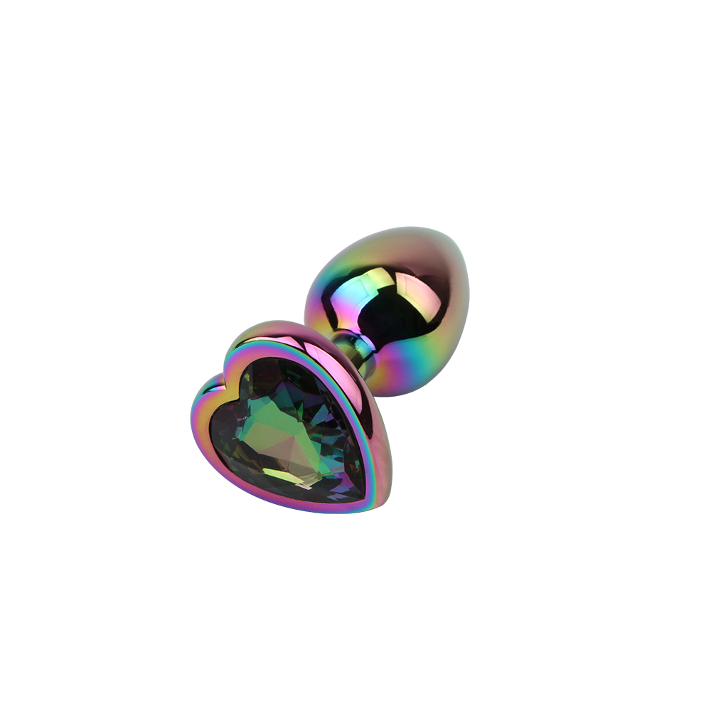 Анальные игрушки - Анальная Hi-Basi Rainbow Heart Butt Plug Chisa 1