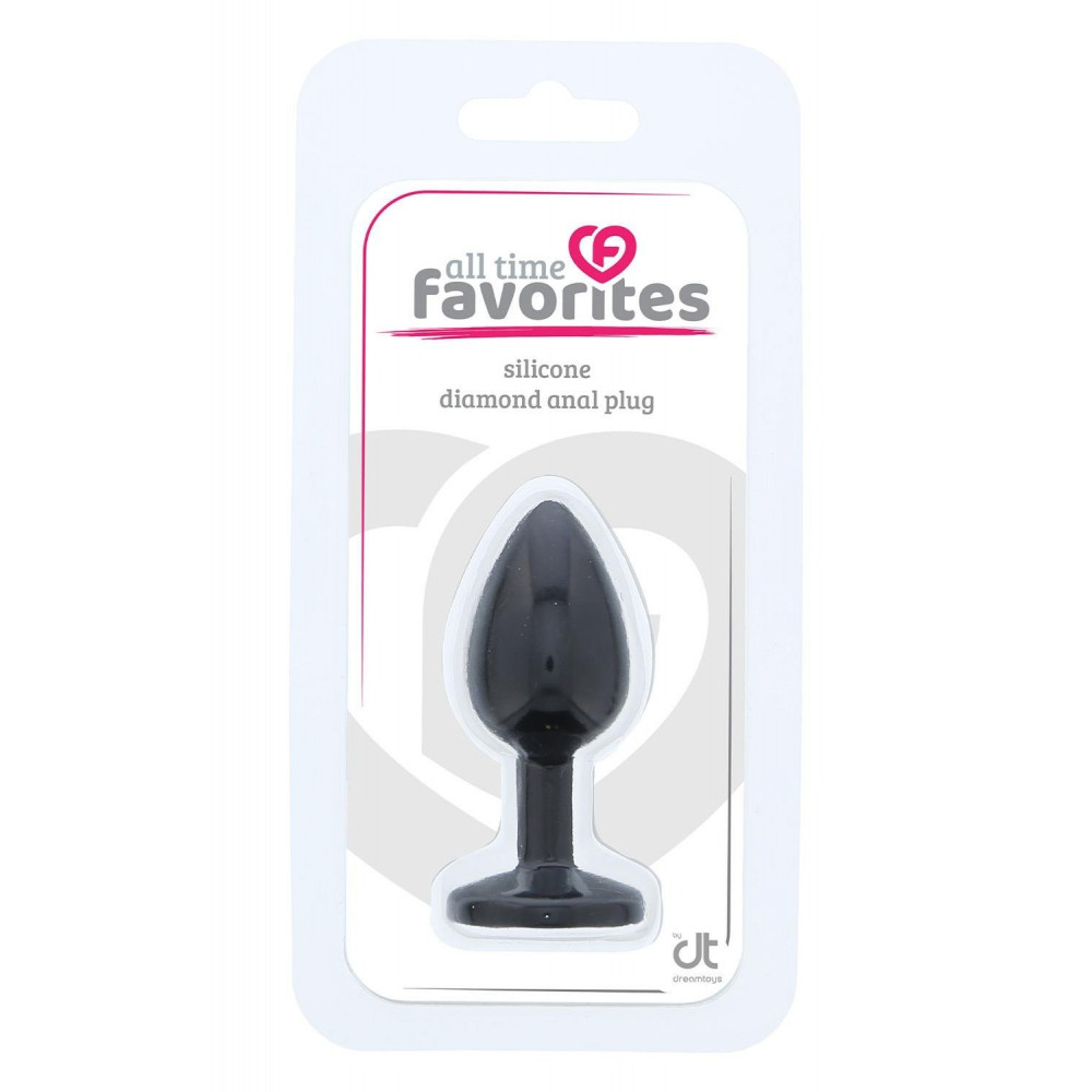 Анальные игрушки без вибрации - Анальная пробка ALL TIME FAVORITES SILICONE DIAMOND PLUG