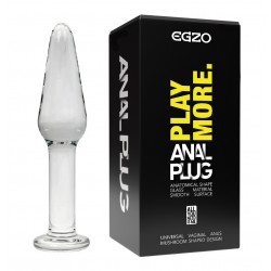 Анальный плаг из стекла EGZO EAP-E ( длина 11.5 см, диаметр 3.2 см )