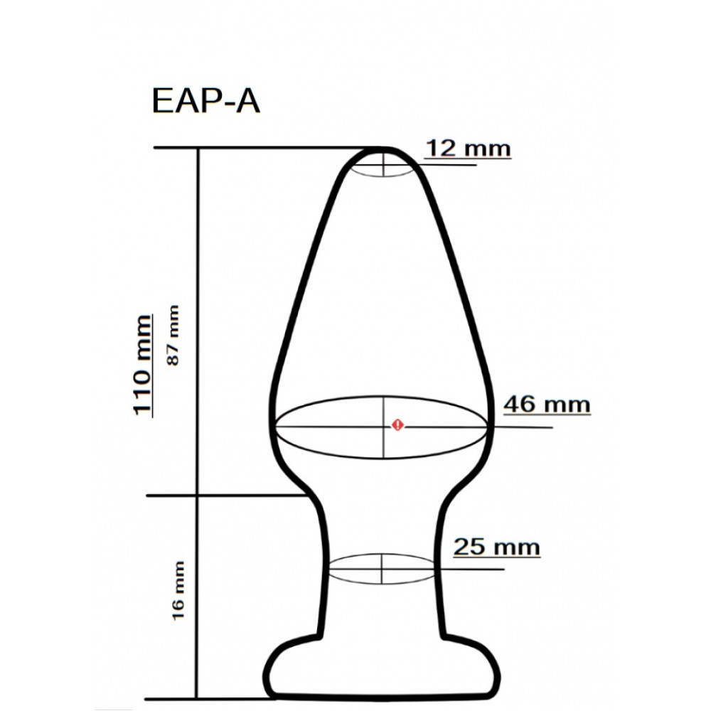 Разное - Анальный плаг из стекла EGZO EAP-A ( длина 11 см, диаметр 4,6 см ) 2