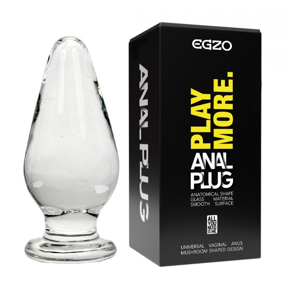 Разное - Анальный плаг из стекла EGZO EAP-A ( длина 11 см, диаметр 4,6 см )