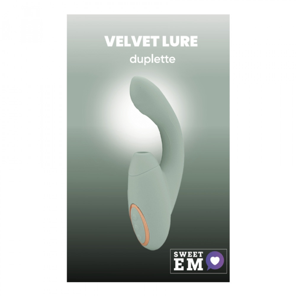 Різне - Безконтактний вібратор з подвійною стимуляцією та підігрівом Sweet Em, сірий