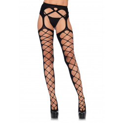 Чулки Leg Avenue Leg Avenue Diamond Net Opaque Black