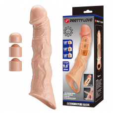 Подовжуюча насадка Pretty Love - Extension Penis Sleeve with Modular Length Blocks, BI-026280
