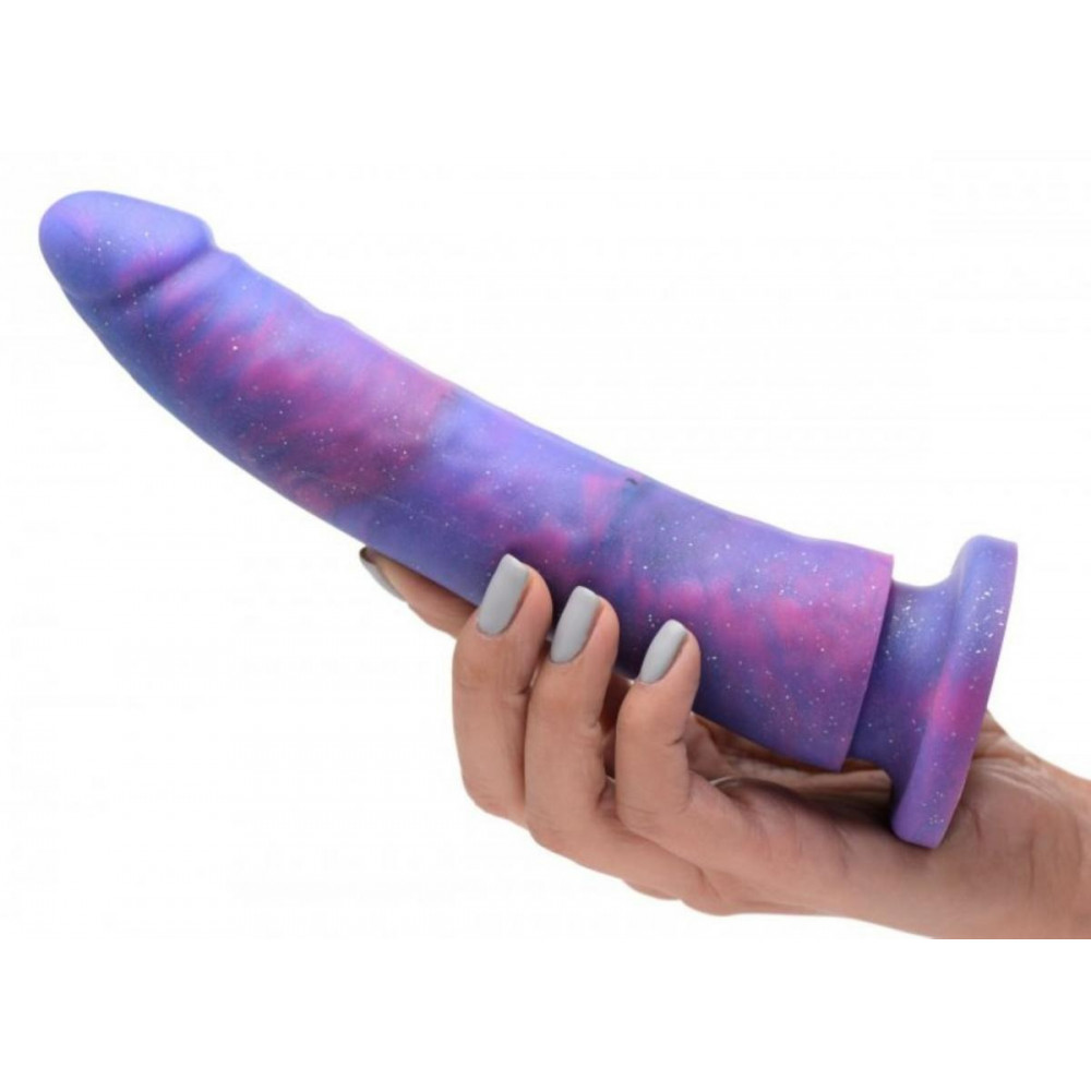 Секс игрушки - Фаллоимитатор реалистичный, с блестками, фиолетовый, 20.3 см 5