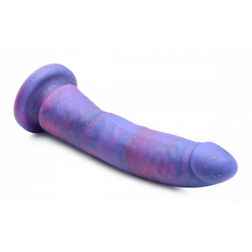 Секс игрушки - Фаллоимитатор реалистичный, с блестками, фиолетовый, 20.3 см 2