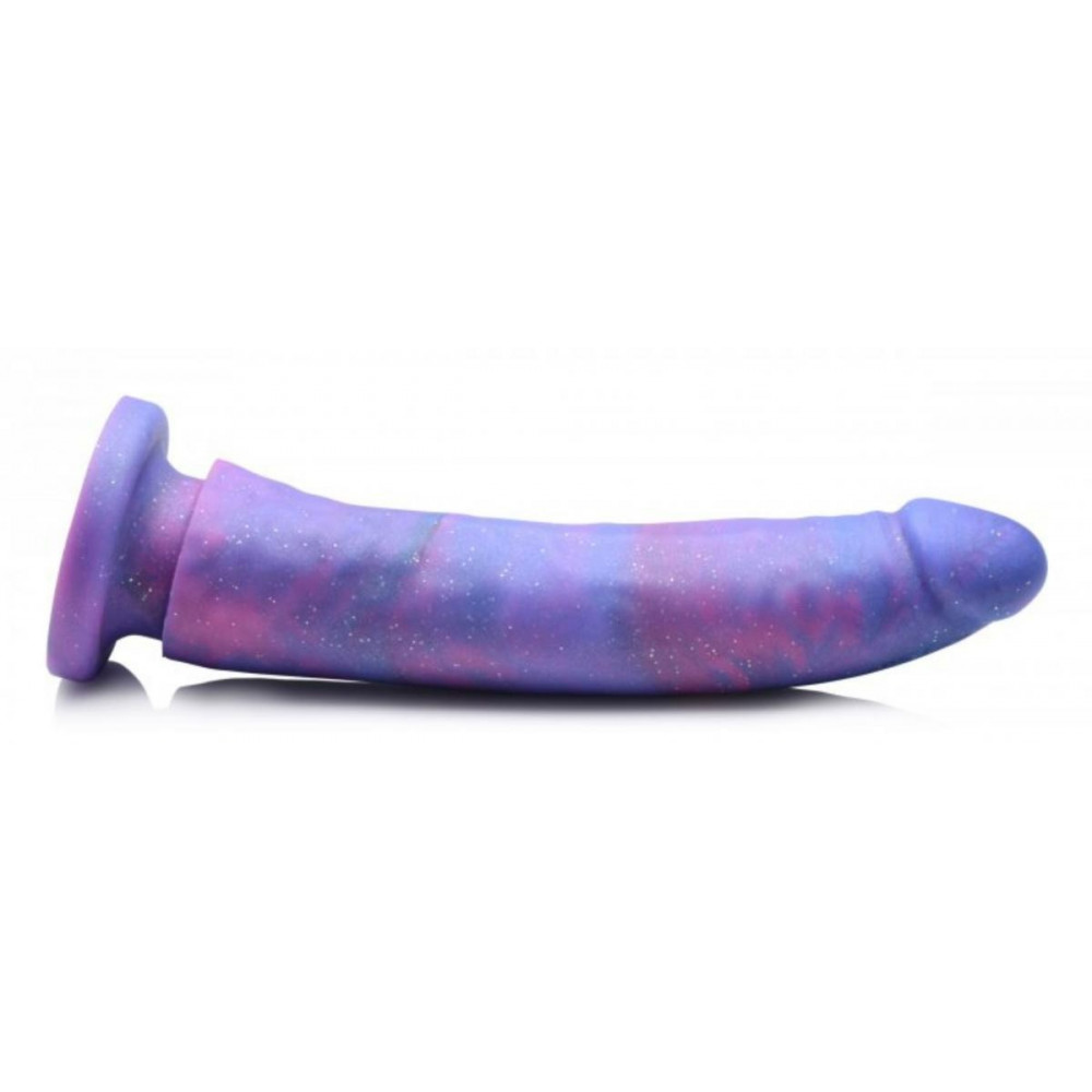 Секс игрушки - Фаллоимитатор реалистичный, с блестками, фиолетовый, 20.3 см 3