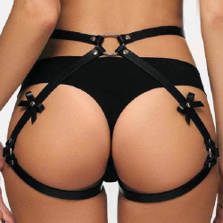 Портупея-гартеры кожа Star Night, черный (без коробки)