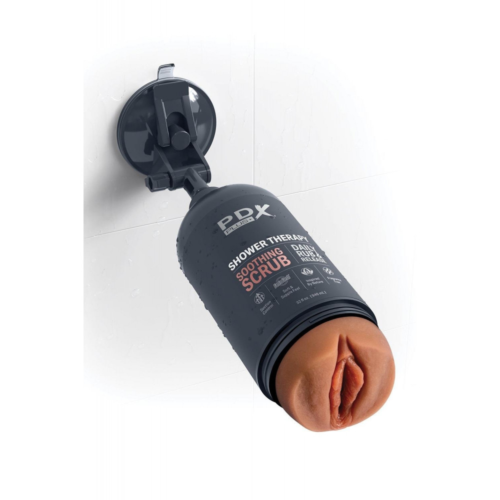 Мастурбаторы без вибрации - Мастурбатор в колбе Pipedream PDX Plus Shower Therapy черный, 28.5 см 2