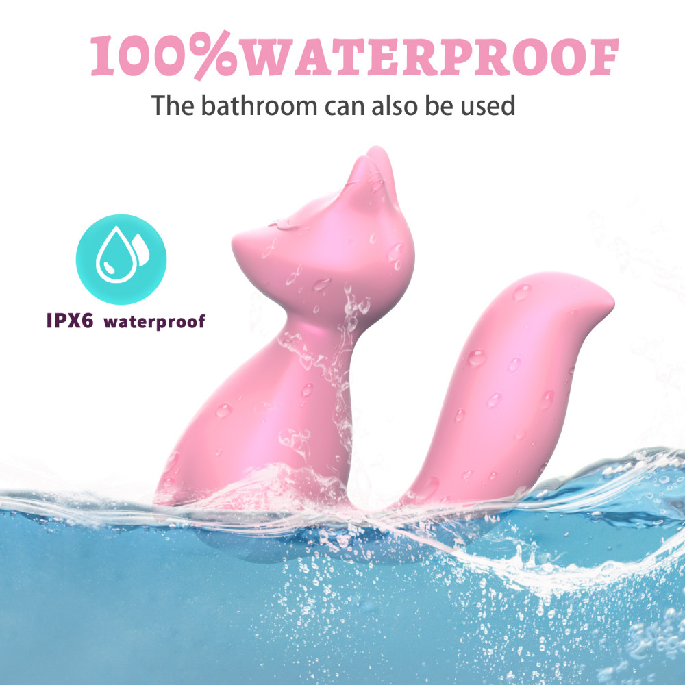 Вібропулі та міні-вібратори - Міні-вібратор кліторальний Every Night Toys Doris у формі лисиці світло-рожевий, 10 режимів вібрації 8