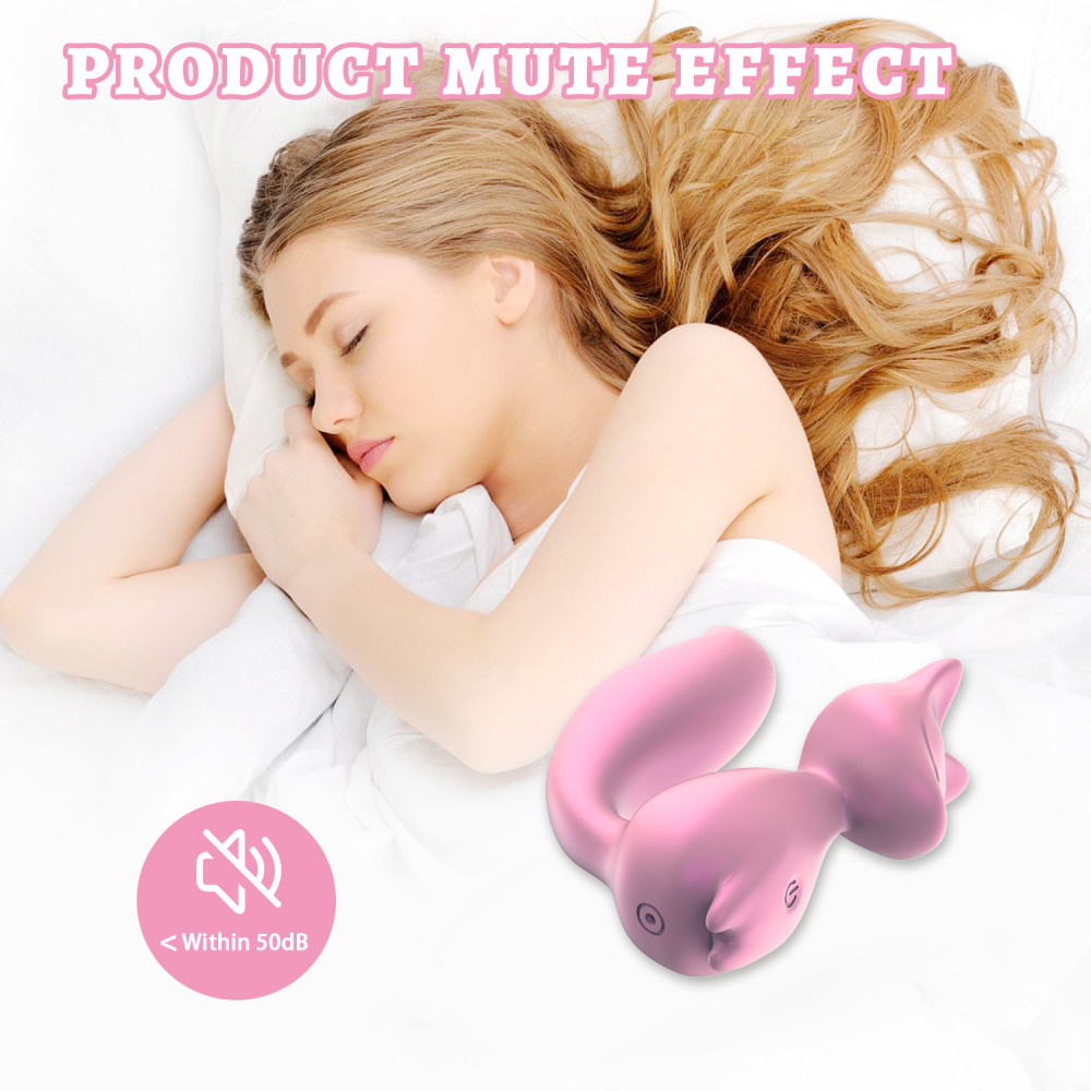 Вібропулі та міні-вібратори - Міні-вібратор кліторальний Every Night Toys Doris у формі лисиці світло-рожевий, 10 режимів вібрації 3