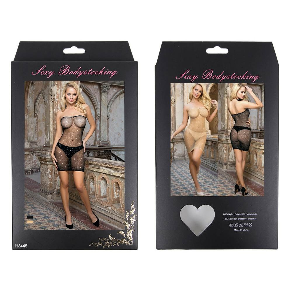 Різне - Сукня у сіточку з прикрасами у вигляді страз Star Night чорна XS-M 4