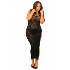 Платье TAKE THE HEAT LACE GOWN BLACK PLUS SIZE