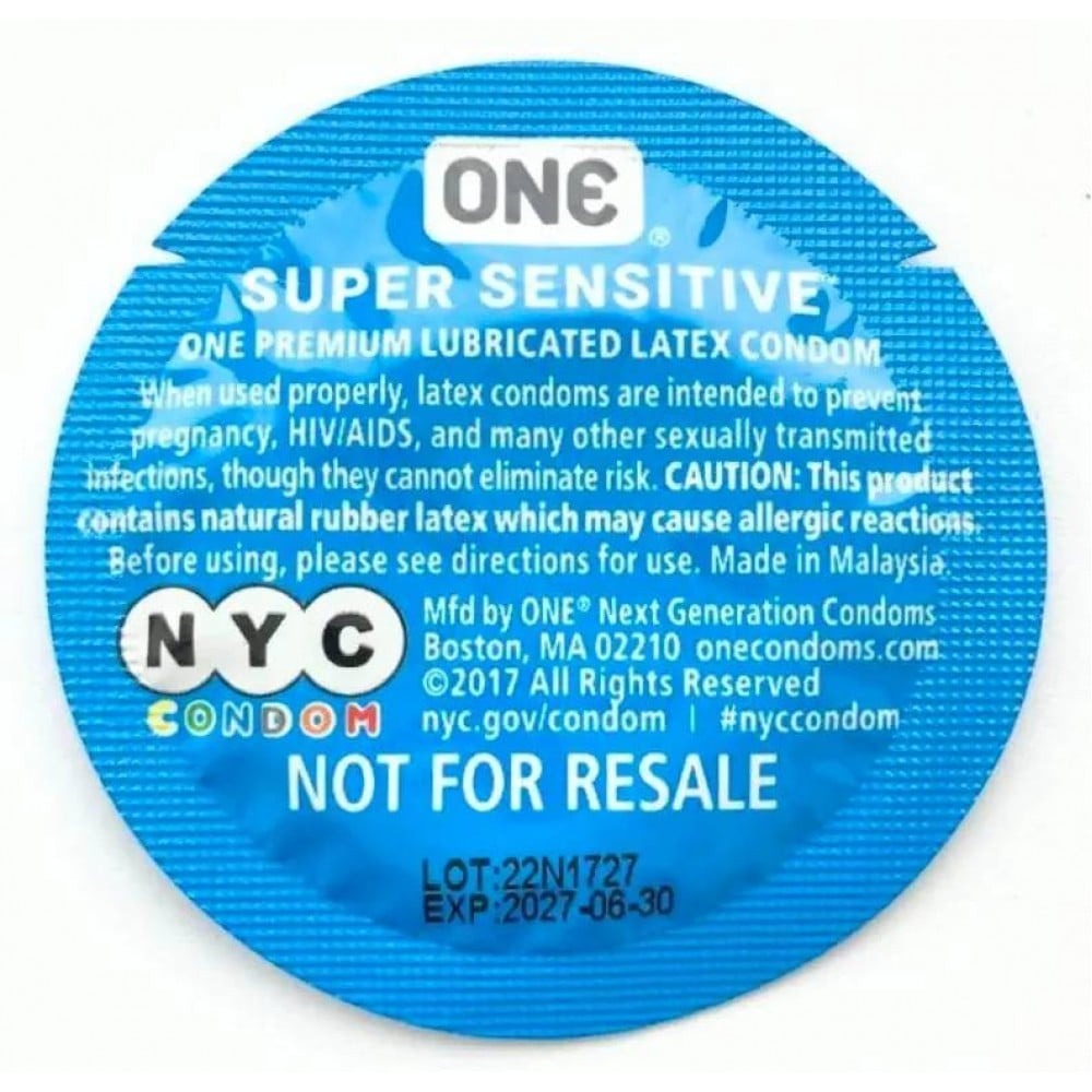 Презервативы - Презервативы One Super Sensitive NYC, 5 штук 2